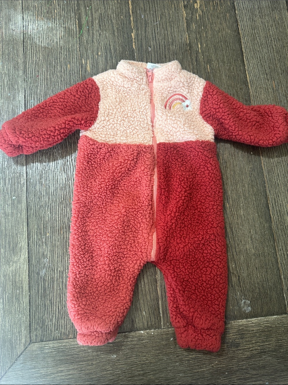 Just Lizzy Sherpa Bunting Suit 9M | Color Block Fleece One-Piece Snowsuit
